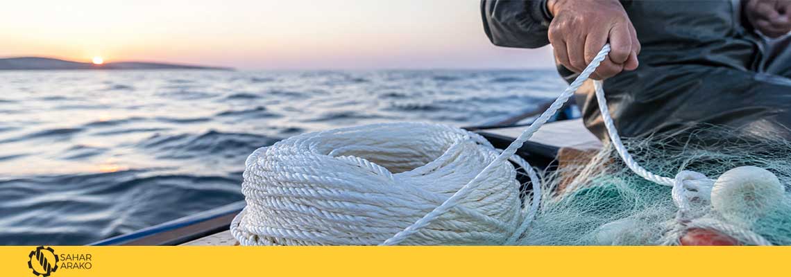 ماهیگیری با طناب پلی اتیلن